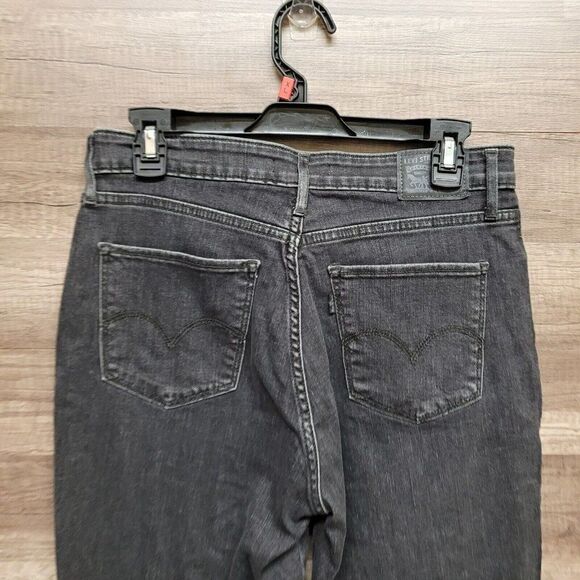 Levi's 721 High Rise Skinny Ankle Jeans Size 31 Womens Black Charcoal Wash - Picture 9 of 13